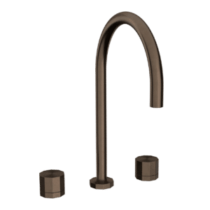 Toni Copenhagen Déca 2-grebs køkkenarmatur m. Ø200mm-tud - bruneret messing