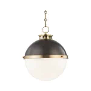 Latham loftlampe antik messing/bronze