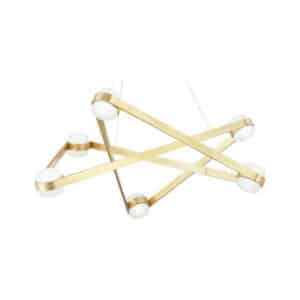 Orbit lysekrone i antik messing